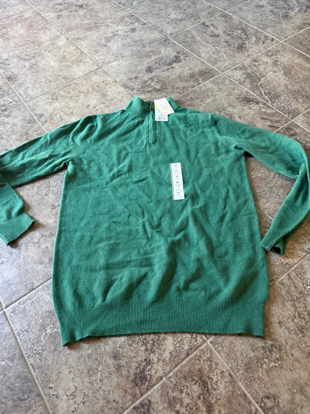 Boys Green Half-Zip Pullover